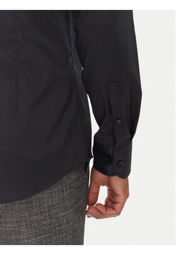 BOSS Koszula P-Hank 50503356 Czarny Slim Fit. Kolor: czarny. Materiał: syntetyk