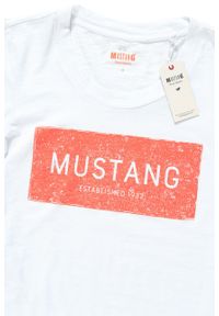 Mustang - MUSTANG T SHIRT DAMSKI Alexia C Logo 1009482 2045. Wzór: nadruk #10