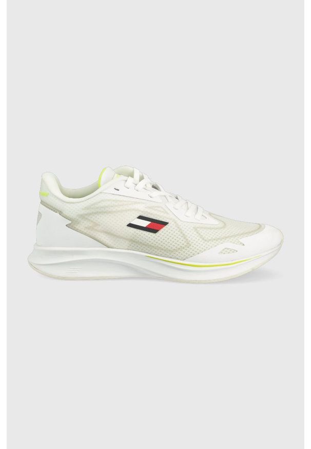 Tommy Sport buty sportowe Sleek kolor biały. Zapięcie: sznurówki. Kolor: biały. Materiał: materiał, tworzywo sztuczne, włókno, guma. Szerokość cholewki: normalna