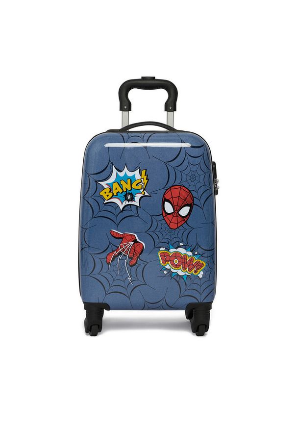 Walizka dziecięca Spiderman Ultimate. Kolor: niebieski. Wzór: motyw z bajki