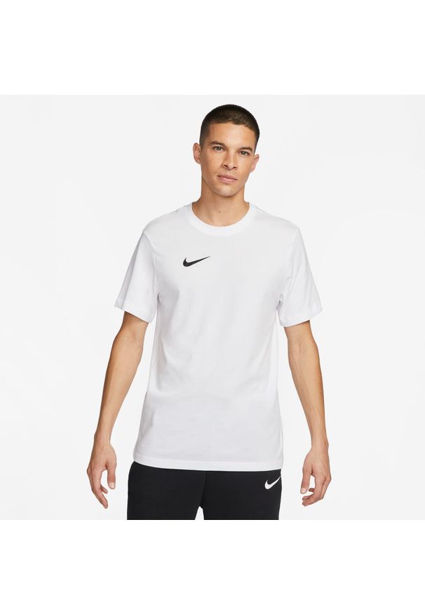 Koszulka sportowa męska Nike Drifit Park 20. Kolor: biały. Długość rękawa: krótki rękaw. Długość: krótkie