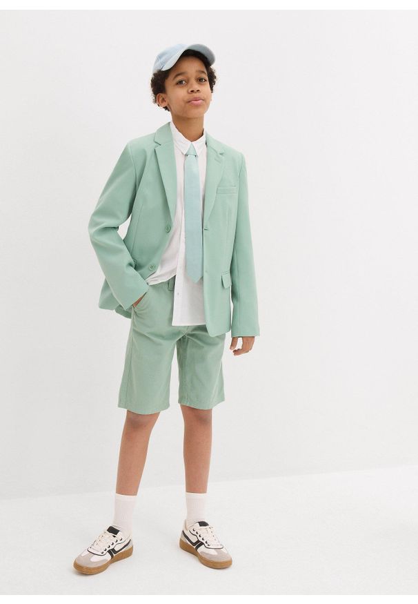 bonprix - Bermudy chino Regular Fit. Kolor: zielony