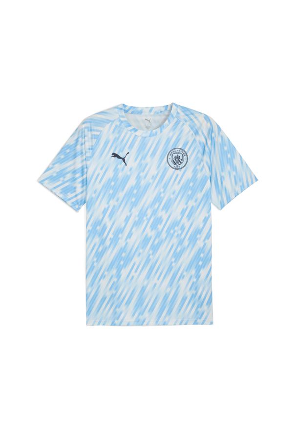 Puma - Koszulka rozgrzewkowa Manchester City 2025/26. Kolor: niebieski. Sport: piłka nożna
