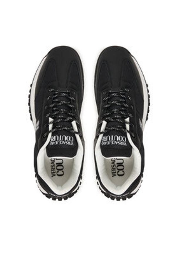 Versace Jeans Couture Sneakersy 80YA3SN4 Czarny. Kolor: czarny. Materiał: skóra