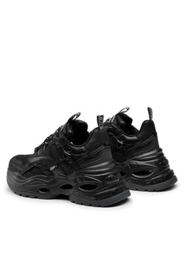 Buffalo Sneakersy Triplet Hollow BN16307471 Czarny. Kolor: czarny. Materiał: skóra