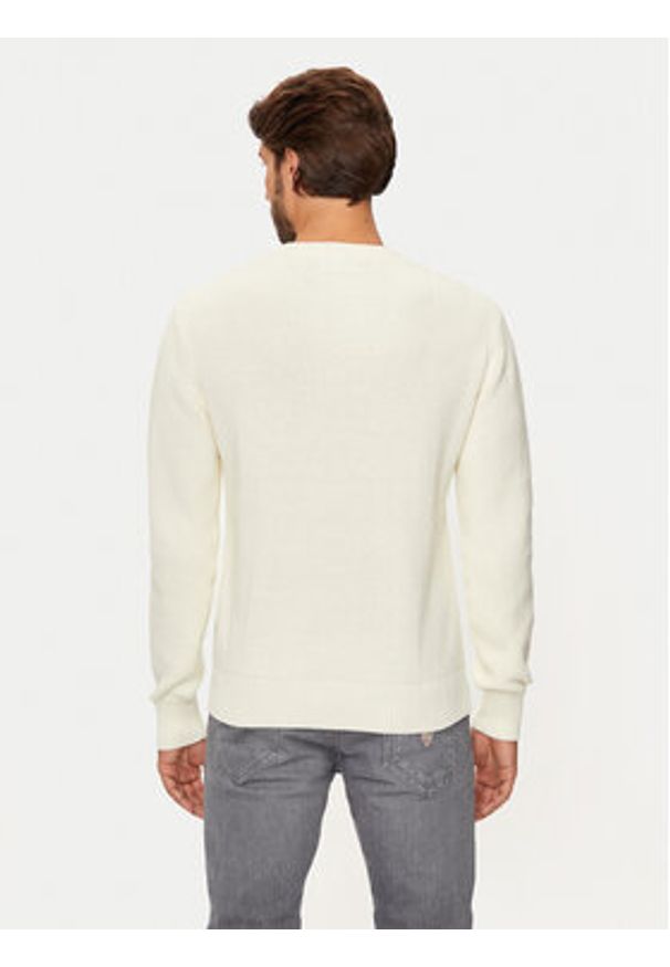 Guess Jeans Sweter M4BR30 Z3HM1 Écru Regular Fit. Materiał: bawełna