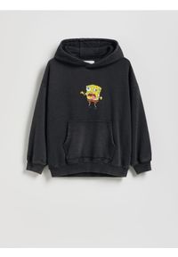 Reserved - Bawełniana bluza SpongeBob - czarny. Kolor: czarny. Materiał: bawełna