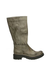 Venezia - KOZAKI W KOLORZE SZARYM 5319 NAB GRIGIO. Kolor: szary. Materiał: skóra, syntetyk, materiał. Szerokość cholewki: normalna. Obcas: na obcasie. Wysokość obcasa: średni #1