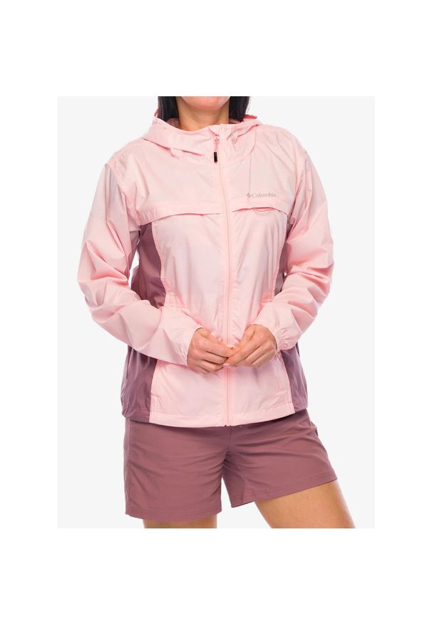 columbia - Kurtka wiatrówka damska Columbia Crested Canyon Windbreaker. Kolor: różowy
