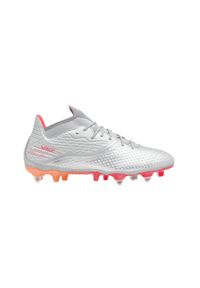 KIPSTA - Buty piłkarskie Kipsta Viralto III 3D Airmesh SG Titanum Games. Kolor: szary. Materiał: dzianina, mesh, zamsz. Szerokość cholewki: normalna. Sport: piłka nożna
