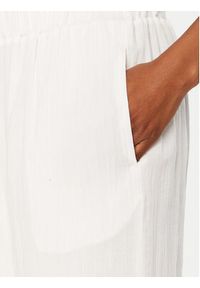 Seafolly Spodnie materiałowe Crinkle 55430-PA Biały Regular Fit. Kolor: biały. Materiał: bawełna #3