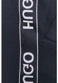 Hugo - Spodnie. Kolor: niebieski. Materiał: bawełna, materiał, dzianina, elastan. Wzór: nadruk #2