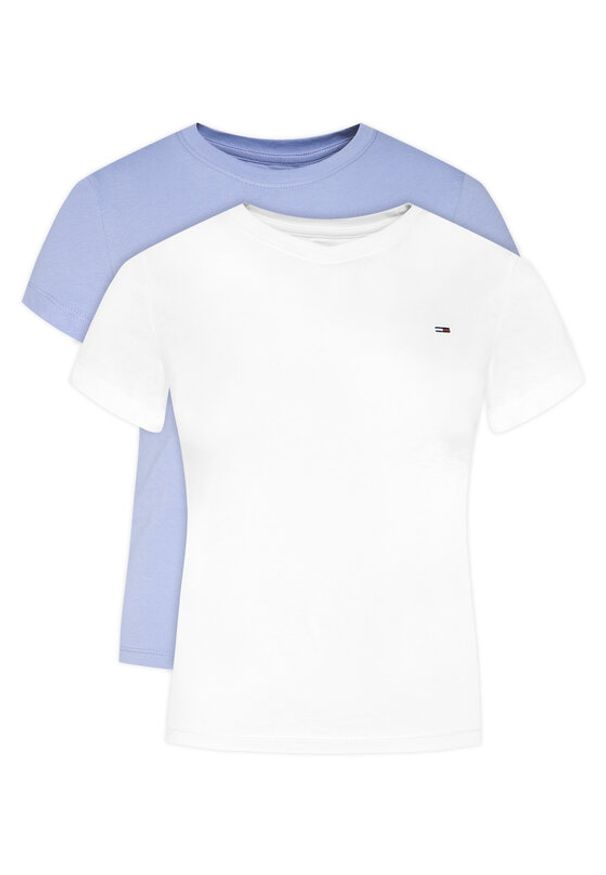 Tommy Jeans Komplet 2 t-shirtów DW0DW21366 Kolorowy Slim Fit. Materiał: bawełna. Wzór: kolorowy