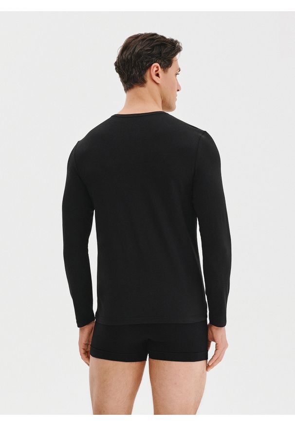 Pako Lorente - PAKO LORENTE – Męski longsleeve w czarnym kolorze, dwupak. Kolor: czarny, biały. Materiał: elastan, bawełna. Długość rękawa: długi rękaw. Długość: długie. Wzór: gładki