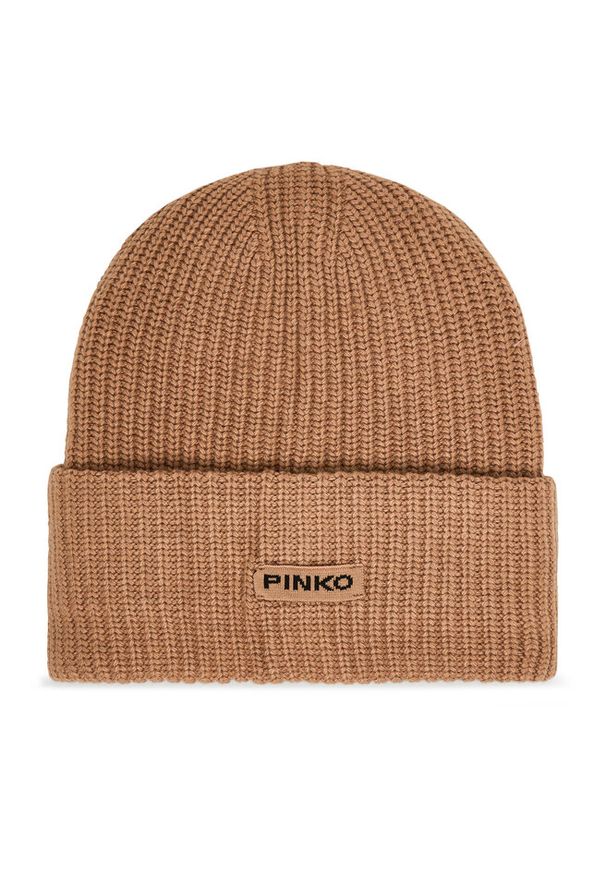 Pinko - Czapka PINKO. Kolor: brązowy
