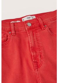 mango - Mango jeansy Sienna damskie high waist. Stan: podwyższony. Kolor: czerwony #6