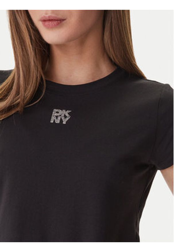 DKNY T-Shirt DJ6T1740 Czarny Regular Fit. Kolor: czarny. Materiał: bawełna