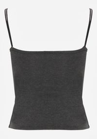 Renee - Szary Top z Wiskozy na Podwójnych Ramiączkach Indrea. Okazja: na co dzień. Kolor: szary. Materiał: wiskoza. Długość rękawa: na ramiączkach. Styl: casual, klasyczny #6