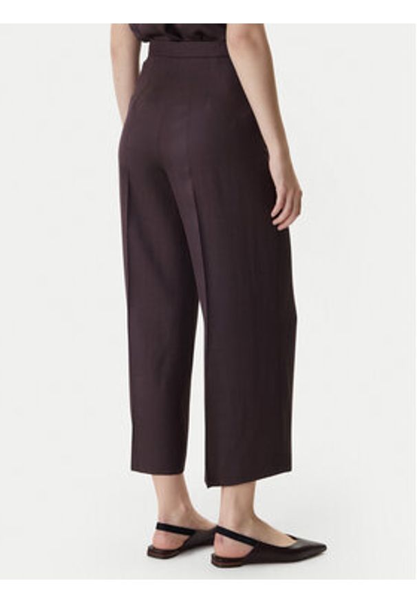 Marella Spodnie materiałowe Alcuno 2615131041 Brązowy Straight Fit. Kolor: brązowy. Materiał: wiskoza