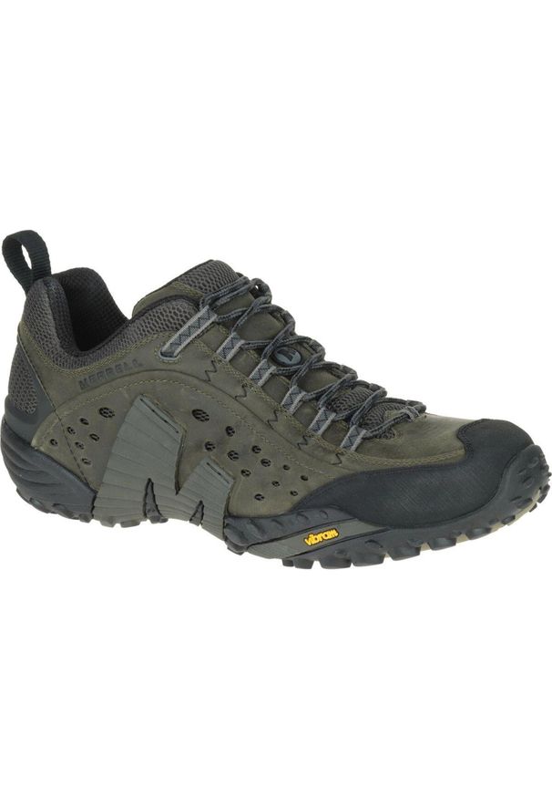 Buty Trekkingowe Męskie Merrell Intercept. Okazja: na co dzień. Kolor: szary. Materiał: skóra