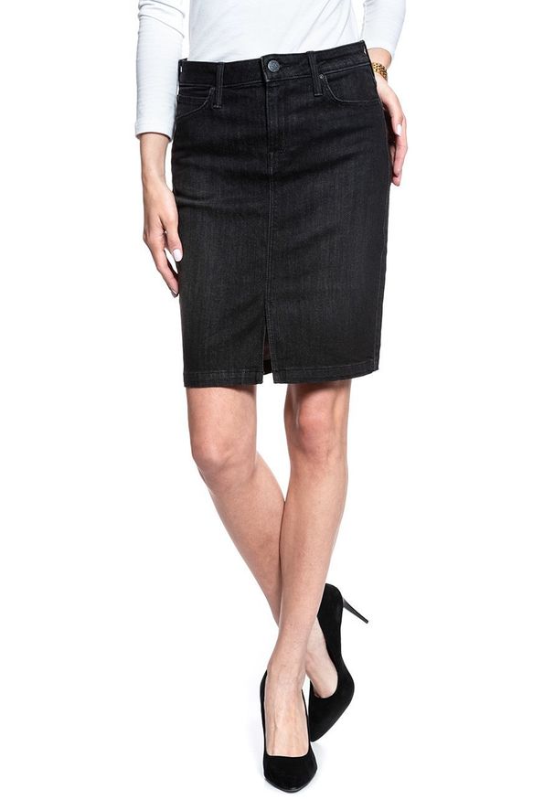 Lee - SPÓDNICA JEANSOWA LEE PENCIL SKIRT BLACK ORRICK L38GDWJN. Materiał: jeans