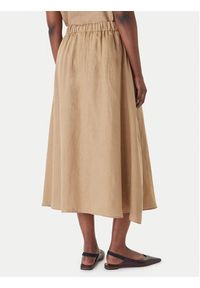 Marella Spódnica trapezowa Biada 2615101082 Beżowy Regular Fit. Kolor: beżowy. Materiał: len #4