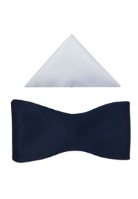 Modini - Granatowa wiązana mucha męska M13. Kolor: niebieski. Materiał: poliester, tkanina. Styl: elegancki #1