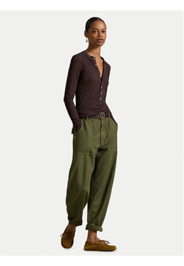 Polo Ralph Lauren Spodnie materiałowe 211A93147002 Zielony Relaxed Fit. Kolor: zielony. Materiał: bawełna