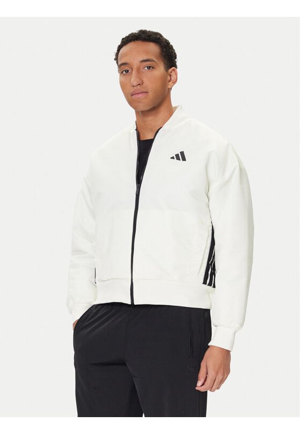 Adidas - adidas Kurtka bomber Stadium JX5638 Biały Loose Fit. Kolor: biały. Materiał: syntetyk