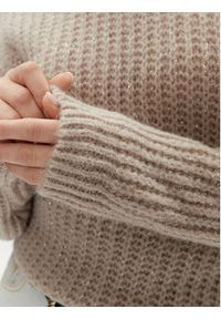 Morgan Golf 232-MDEMI Beżowy Straight Fit. Typ kołnierza: golf. Kolor: beżowy. Materiał: syntetyk #4