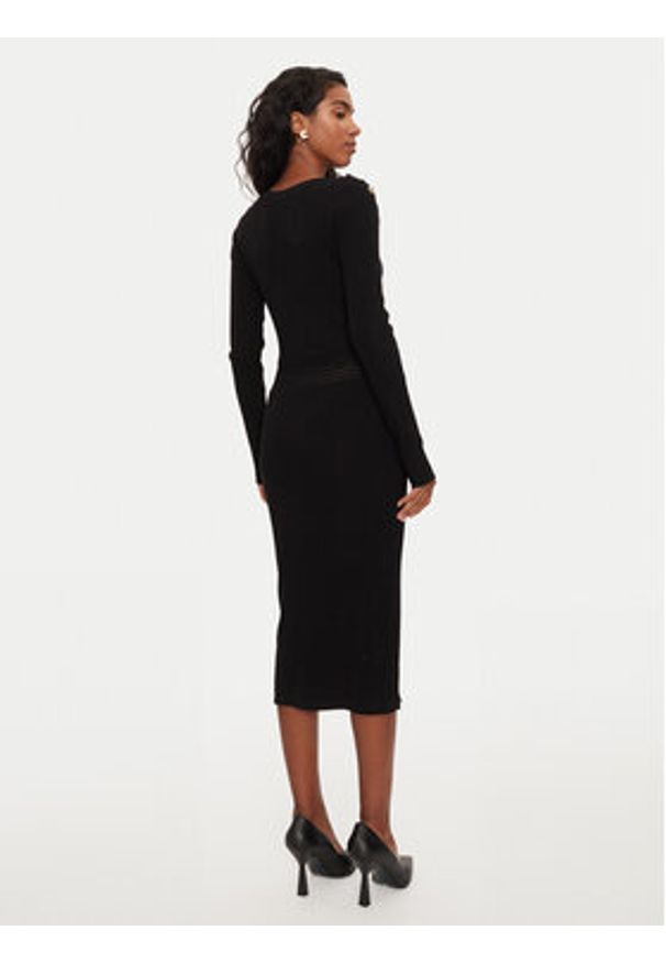 Morgan Sukienka dzianinowa 242-RMBROOK Czarny Slim Fit. Kolor: czarny. Materiał: wiskoza