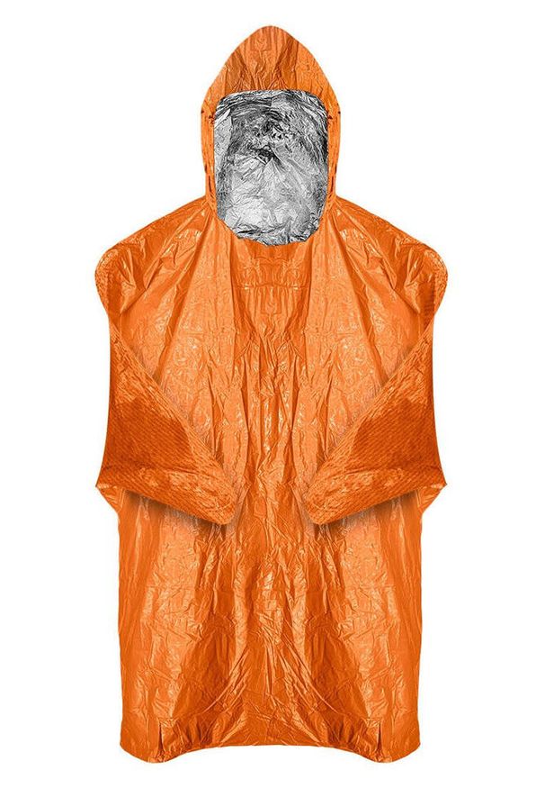 NEO TOOLS - Peleryna poncho termiczne wodoodporne 142 x 96 cm. Kolor: pomarańczowy