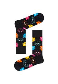 Happy-Socks - Happy Socks Skarpety wysokie unisex MJA01-9050 Czarny. Kolor: czarny. Materiał: bawełna, materiał