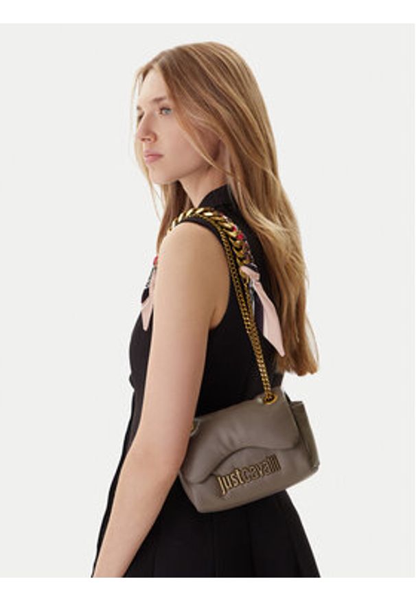 Just Cavalli Torebka 79RA4BD2 ZS748 Brązowy. Kolor: brązowy. Materiał: skórzane