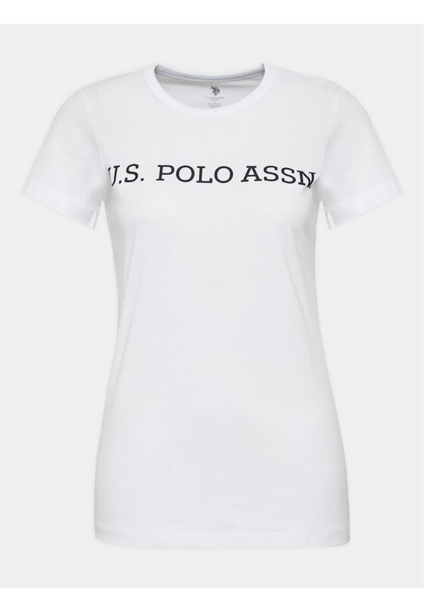 T-Shirt U.S. Polo Assn.. Typ kołnierza: polo. Kolor: biały. Materiał: bawełna