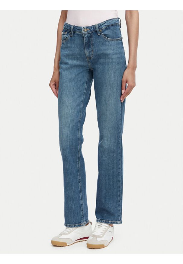 Guess Jeans Jeansy W6YA98 D1149 Niebieski Straight Leg. Kolor: niebieski