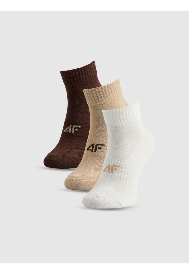 4f - 4F Skarpetki krótkie (3-pack) damskie - multikolor 39-42. Kolor: wielokolorowy. Materiał: dzianina, bawełna. Sport: fitness, turystyka piesza