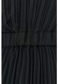 Armani Exchange Sukienka kolor czarny midi rozkloszowana. Kolor: czarny. Materiał: tkanina. Wzór: gładki. Typ sukienki: rozkloszowane, plisowane. Długość: midi #5