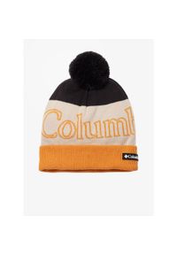 columbia - Czapka zimowa Columbia Polar Powder II Beanie - black/dark stone/sunstone. Kolor: beżowy. Materiał: polar. Sezon: zima #1
