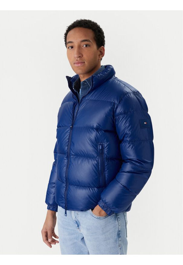 TOMMY HILFIGER - Tommy Hilfiger Kurtka puchowa MW0MW40617 Niebieski Regular Fit. Kolor: niebieski. Materiał: syntetyk