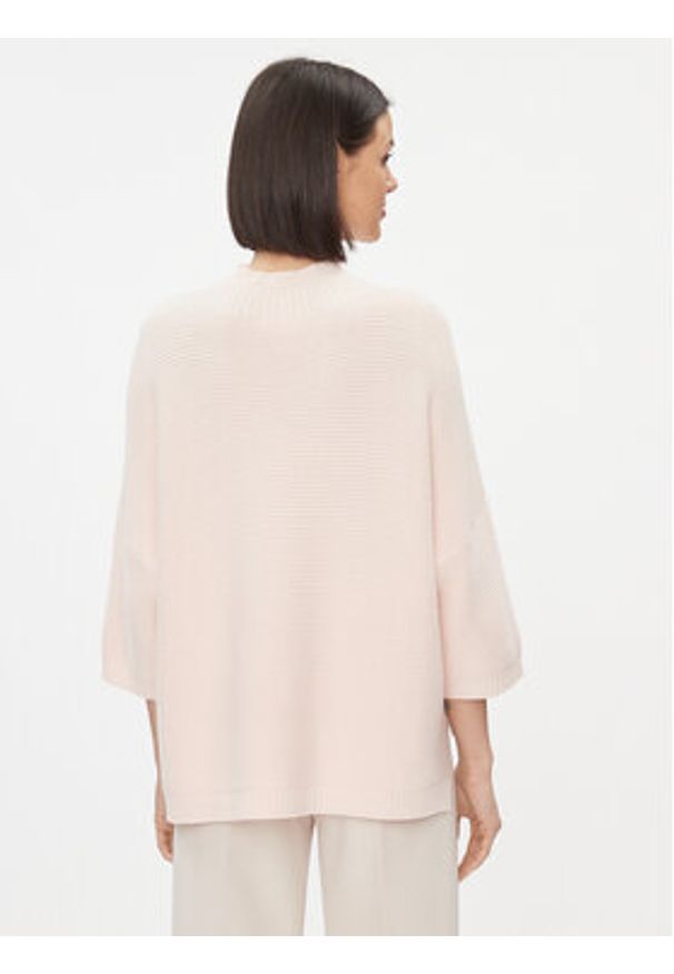 Kontatto Sweter 3M1043 Beżowy Regular Fit. Kolor: beżowy. Materiał: wiskoza