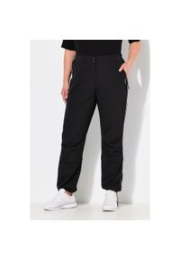 ULLA POPKEN - Damskie Spodnie funkcyjne hydrofobowy powerstretch gumka w pasie. Kolekcja: plus size. Kolor: czarny. Materiał: elastan, poliester, materiał. Długość: długie