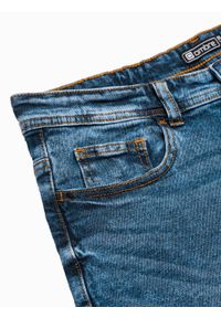 Ombre Clothing - Krótkie spodenki męskie jeansowe W308 - niebieskie - XXL. Kolor: niebieski. Materiał: jeans. Długość: krótkie. Sezon: wiosna, lato. Styl: klasyczny #6