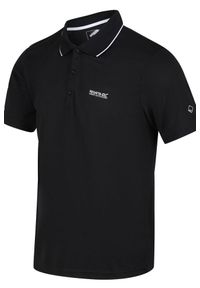 Regatta - Maverik V męska koszulka polo. Typ kołnierza: polo. Kolor: wielokolorowy, czarny, fioletowy. Materiał: poliester. Styl: klasyczny