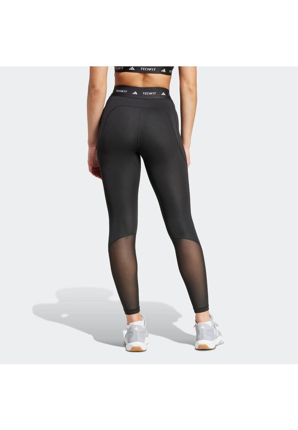 Adidas - Legginsy fitness damskie ADIDAS. Materiał: materiał, skóra. Sport: fitness