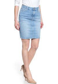 Lee - SPÓDNICA JEANSOWA LEE PENCIL SKIRT SOUTHERN INDIGO L38UROVS 112108341. Materiał: jeans