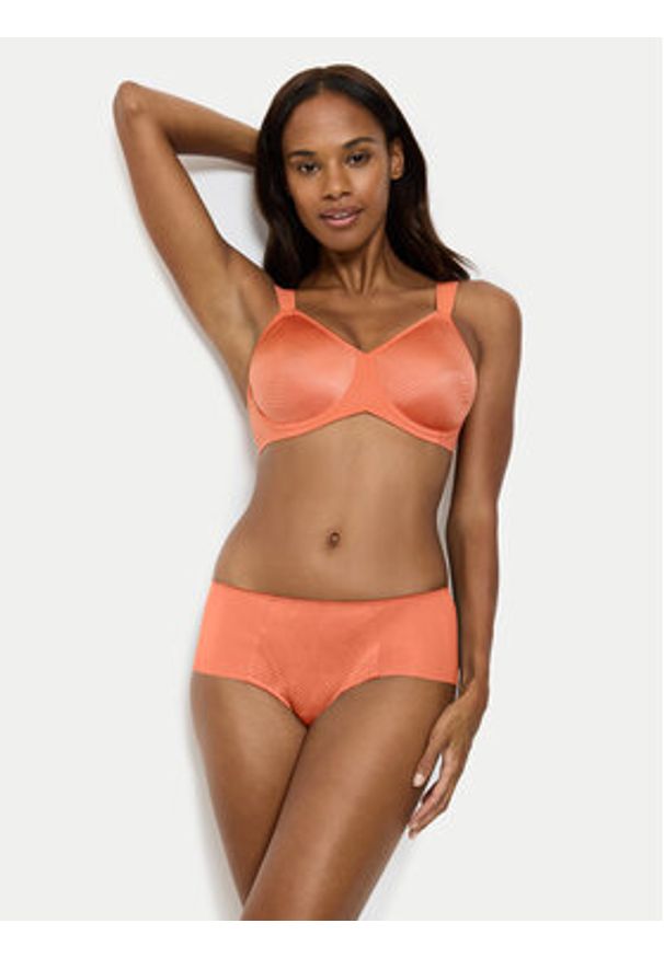 Triumph Biustonosz z fiszbiną Essential 10219713 Pomarańczowy. Kolor: pomarańczowy. Materiał: syntetyk