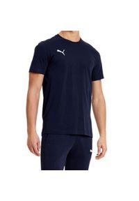 Puma - Koszulka męska sportowa granatowa logo PUMA. Kolor: niebieski