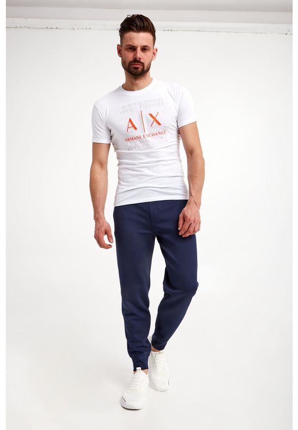 Armani Exchange - Spodnie dresowe ARMANI EXCHANGE. Materiał: dresówka. Wzór: nadruk