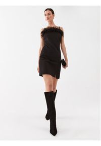TwinSet - TWINSET Sukienka koktajlowa 232TP2490 Czarny Slim Fit. Kolor: czarny. Materiał: wiskoza. Styl: wizytowy #4